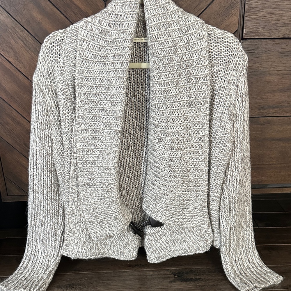 Twelfth Street by Cynthia Vincent Gray Knit Cardigan